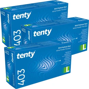 403 Plus Medium (L) Nitril Pudrasız Mavi Hijyenik Eldiven 100'lü 3 Paket