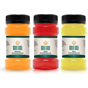 Gold Gull Ananas, Çilek & Muz Aromalı Kahve & Meyve Şurupları 3 x 80 ml