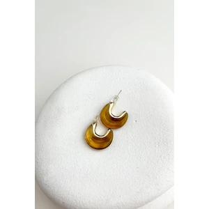 Altın Rengi Akrilik Yarım Ay Küpe (2cm)