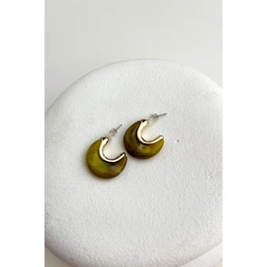 Altın Rengi Akrilik Yarım Ay Küpe (2cm)