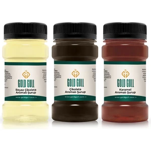 Gold Gull Çikolata, Beyaz Çikolata & Karamel Aromalı Kahve & Meyve Şurupları 3 x 80 ml