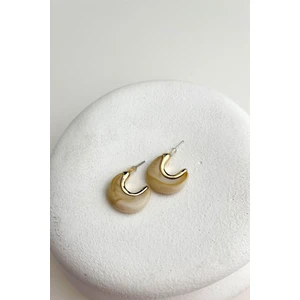 Altın Rengi Akrilik Yarım Ay Küpe (2cm)