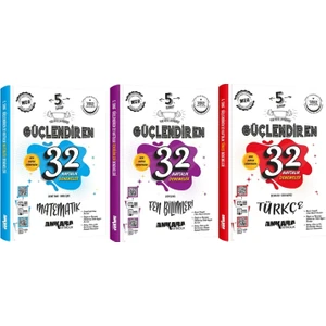 Ankara Yayıncılık   (Sınıf: 5) 2025  Matematik  /  Türkçe  /  Fen Bilimleri Güçlendiren 32 Haftalık Deneme  (3 Kitap)