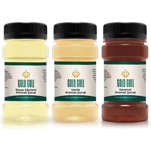 Gold Gull Beyaz Çikolata, Vanilya & Karamel Aromalı Kahve & Meyve Şurupları 3 x 80 ml