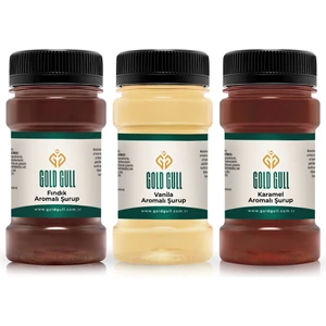 Gold Gull Karamel, Fındık & Vanilya Aromalı Kahve & Meyve Şurupları 3 x 80 ml