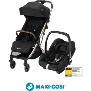 Maxi- Cosi Eva- Cabriofix I- Size Otomatik Katlanan Seyahat Sistem Kompakt Bebek Arabası Gold- Black