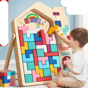 3D Üç Boyutlu Tetris Blok Yapboz Erken Eğitim Eğitici Oyuncaklar (Yurt Dışından)