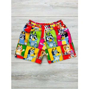 Öykü Kids Karakter Desenli Erkek Çocuk Deniz Şortu