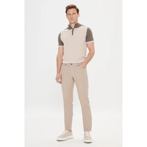 Altınyıldız Classics Erkek Taş 360 Derece Her Yöne Esneyen Slim Fit Dar Kesim Diyagonal Esnek Desenli Pantolon