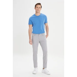Altınyıldız Classics Erkek Gri 360 Derece Her Yöne Esneyen Slim Fit Dar Kesim Diyagonal Esnek Desenli Pantolon