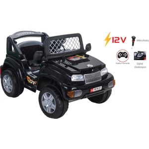 Akülü Araba 12 V Panther Kumandalı Siyah