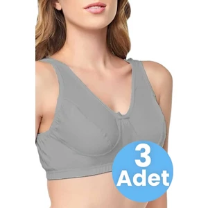 Kadın Pamuklu Penye Yarım Atlet 3 Adet