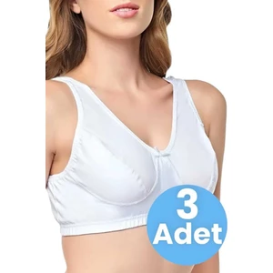 Kadın Pamuklu Penye 3'lü Yarım Atlet