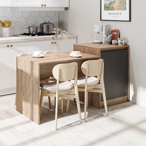 Milano Bar Masası Dolaplı Yüksek Mutfak Yemek Masası , Mutfak Adası