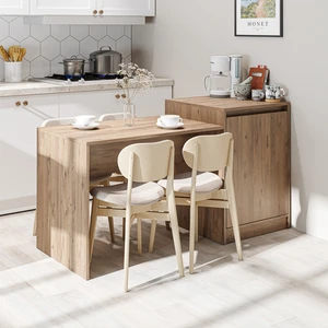 Milano Bar Masası Dolaplı Yüksek Mutfak Yemek Masası , Mutfak Adası