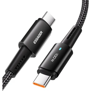 100W 5A Type-C To Type-C Süper Hızlı Şarj ve Data Kablosu Örgü Tipi Süper Dayanıklı Kablo