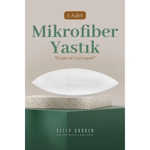 Sleep Garden Nefes Alabilen Mikrofiber Kumaş, Boncuk Silikon Dolgulu Tekli Yastık 50x70 cm 750 gr