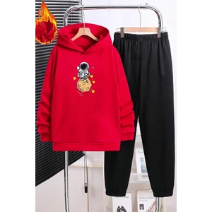 Uygun Tarz Galaksi Astronot Baskılı Çocuk Rahat Eşofman Takımı