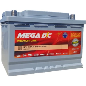 Mega Dc Premium Line 12V 72 Ah 590A (En) Akü (2025 ÜRETİM)