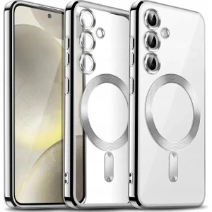 Samsung Galaxy S24 Fe Kılıf Magsafe Wireless Şarj Destekli Parlak Renkli Lens Korumalı Kapak