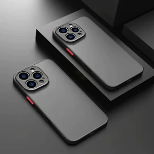 Apple iPhone 16 Pro Kılıf Mat Parmak Izi Yapmaz Kamera Korumalı Renkli Tuşlu Sert Silikon Kapak