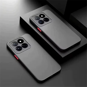 Xiaomi Mi 14T Pro Kılıf Mat Parmak Izi Yapmaz Kamera Korumalı Renkli Tuşlu Sert Silikon Kapak