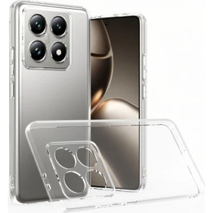 Xiaomi Mi 14T Pro Uyumlu Kılıf Kamera Korumalı Şeffaf Ultra Ince Esnek Renksiz Silikon Kapak