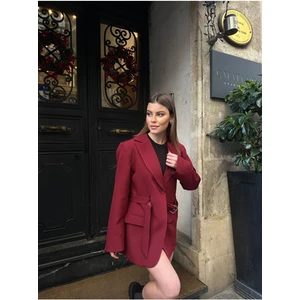 Kadın Yeni Sezon Kemer Detaylı Blazer Ceket