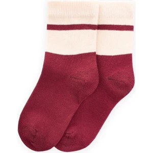 Iki Renkli Çorap 3-8 Yaş Bordo