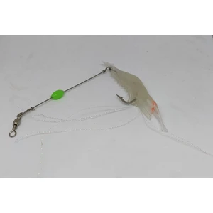 Sr Sazanrig Karides Shrimp Glow Sahte Silikon Balık Yemi Fosforlu Kancalı 7.5 cm 5.5 gr