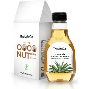 Doğal Şeker Alternatifleri - Organik Hindistan Cevizi Şekeri 300g + Organik Agave Şurubu 330g