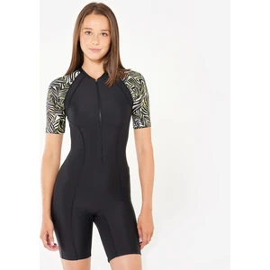 Nabaiji Kadın Şortlu Mayo - Siyah - Desenli