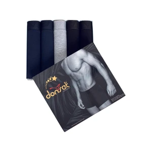 Donset İç Giyim Erkek Desenli Battal Boy Boxer - 5'lı Özel Kutusunda Bohçalık Özel Paket