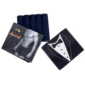 Donset İç Giyim Erkek Desenli Battal Boy Boxer - 5'lı Özel Kutusunda Bohçalık Özel Paket