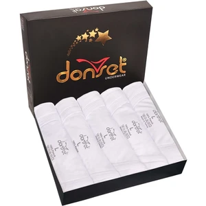 Donset İç Giyim Erkek Beyaz Renk Mevsimlik Atlet 6'lı Pakette Özel Kutusunda