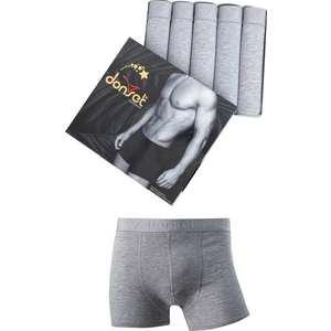 Donset İç Giyim Erkek Desenli Battal Boy Boxer - 5'lı Özel Kutusunda Bohçalık Özel Paket