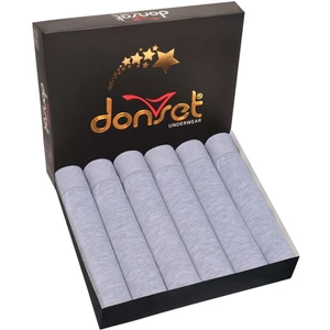 Donset İç Giyim Gri Renk Erkek Boxer - 6'lı Set Paket Özel Kutusunda