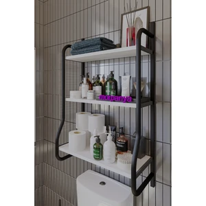 Elony Klozet Üstü Düzenleyici Raf Banyo Düzenleyici Raf Klozet Üstü Raf Banyo Raf Dolap
