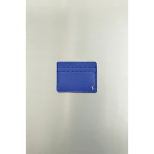 Suud Collection Mavi Cheri Cüzdan Kadınlar İçin Şık Suni Deri Kartlık 10x7.5 cm