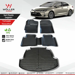 Toyota Corolla Paspas Bagaj Havuzu Set 2019 2025 Arası 3D Wöller Ultraflex Set