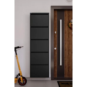 5'li Metal Ayakkabılık - Siyah