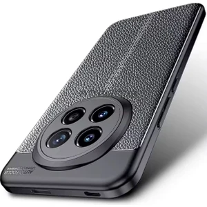 M.TK Moveteck Xiaomi Redmi Note 14 Pro Kılıf Kamera Korumalı Deri Görünümlü Dikiş Desenli Koruyucu Niss Kapak