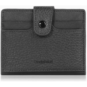Cengiz Pakel Unisex Hakiki Deri Küçük Boy Kartlık - 2513 - Siyah