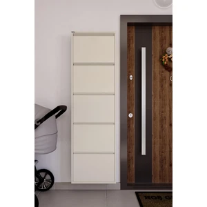 5'li Metal Ayakkabılık -  Krem