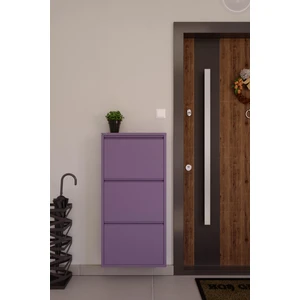 3'lü Metal Ayakkabılık - Mor