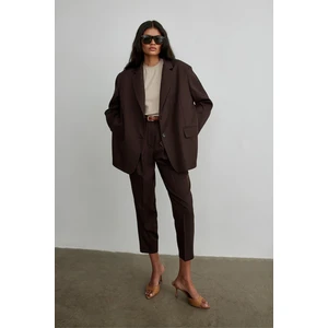 Suud Collection Koyu Kahve Binici Pantolon