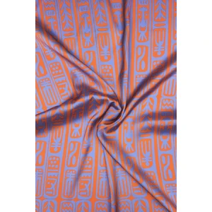 Sardo Kumaş Geometrik Desenli Dijital Baskılı Şifon Saten Kumaş / En 1,50  cm  - Elbise , Perde ve Kırlent