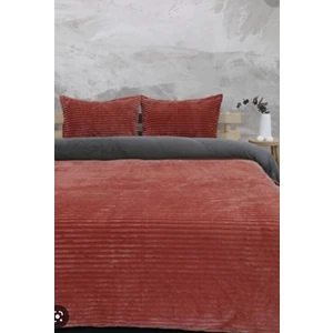 Fitilli peluş Nevresim Takımı Tek Kişilik kremit renk