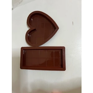 Kalpli ve 10 Lu Dubai Çikolatası Kalıbı Silikon Çikolata Kalıbı