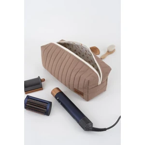 Çizgi Kahve Dyson Airwrap ve Tüm Saç Şekillendiriniz Için Xl Boy Çanta Seyahat Çantası Kahve